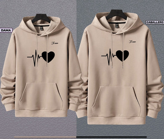 BUZOS PAREJA CORAZON ELECTRICO