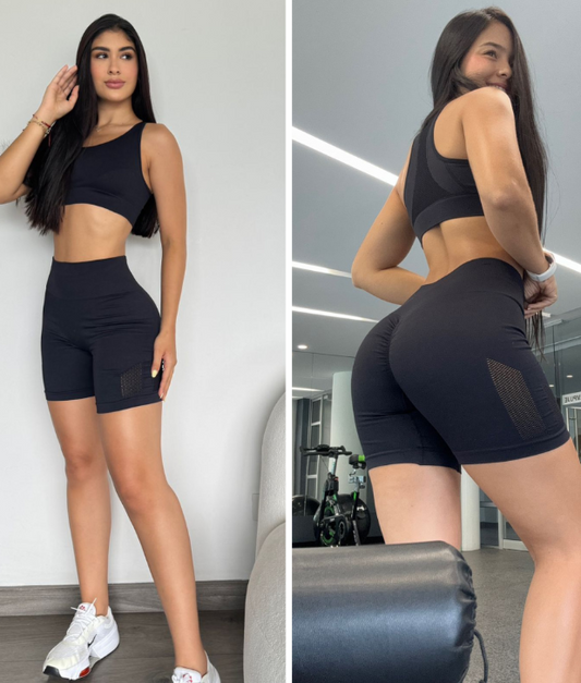 Conjunto short tipo seamless