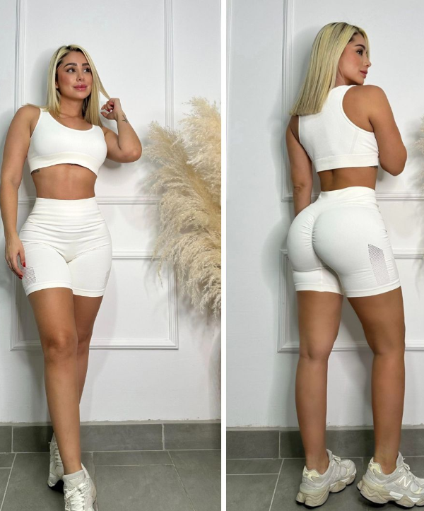 Conjunto short tipo seamless